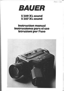 Bauer S 207 XL manual. Camera Instructions.
